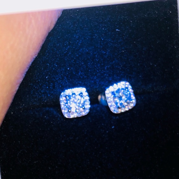 10k white gold vermeil 925 1 carat GRA CERTIFIED earrings WOW DOCS included WOW! - Picture 6 of 10